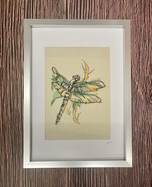 Dragonfly embroidery art